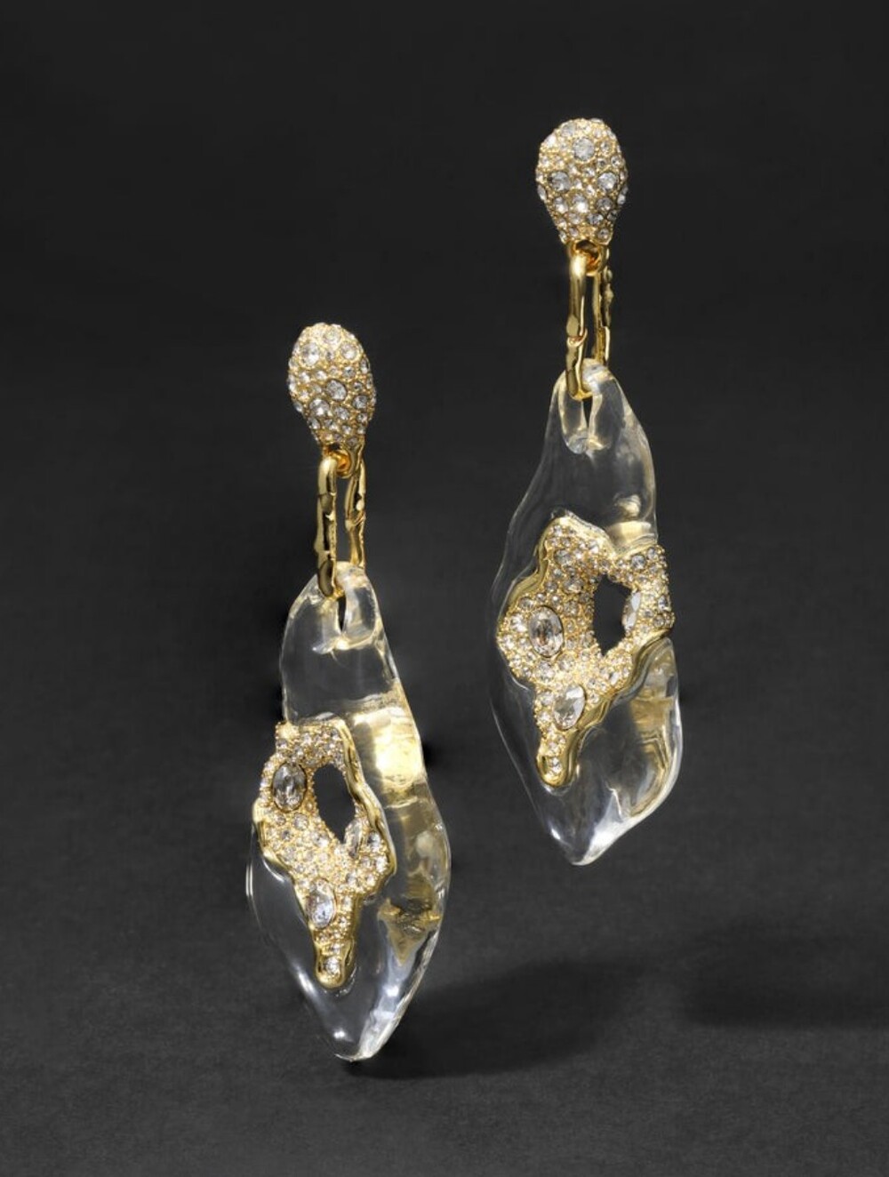 Alexis Bittar Liquid Lucite Crystal Pavé Geode Drop Earring - Picture 2 of 7